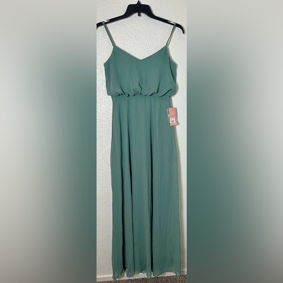 NWT Birdy Grey Gwennie Dress in Chiffon Sea Glass - Picture 3 of 6